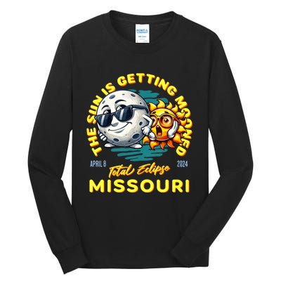 Missouri Solar Eclipse Apr 8 2024 Sun Is Getting Mooned Tall Long Sleeve T-Shirt