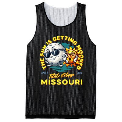 Missouri Solar Eclipse Apr 8 2024 Sun Is Getting Mooned Mesh Reversible Basketball Jersey Tank