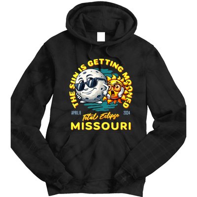 Missouri Solar Eclipse Apr 8 2024 Sun Is Getting Mooned Tie Dye Hoodie