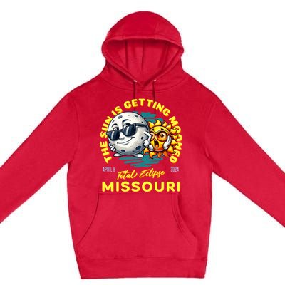 Missouri Solar Eclipse Apr 8 2024 Sun Is Getting Mooned Premium Pullover Hoodie