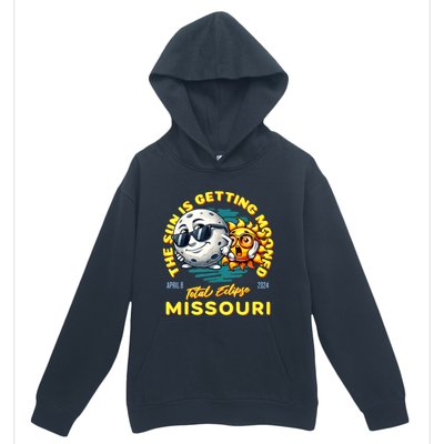 Missouri Solar Eclipse Apr 8 2024 Sun Is Getting Mooned Urban Pullover Hoodie