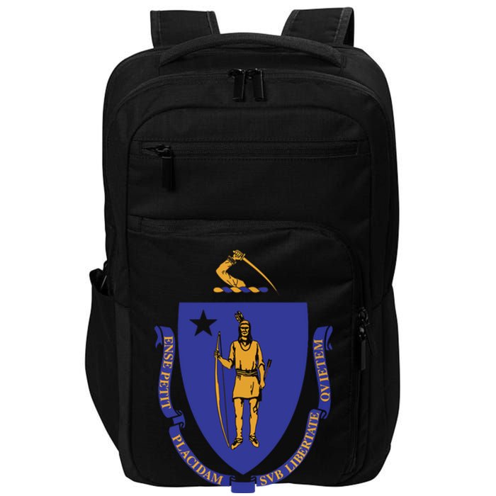 Massachusetts State Flag Us State Flag Impact Tech Backpack