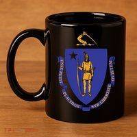 Massachusetts State Flag Us State Flag 11oz C Handle Ceramic Mug