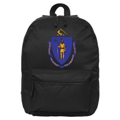 Massachusetts State Flag Us State Flag 16 in Basic Backpack