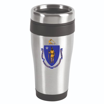 Massachusetts State Flag Us State Flag 16oz Travel Tumbler