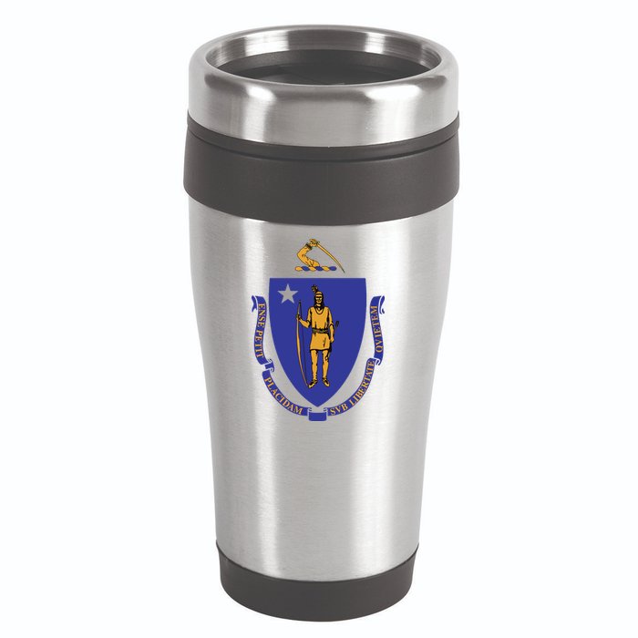 Massachusetts State Flag Us State Flag 16oz Travel Tumbler