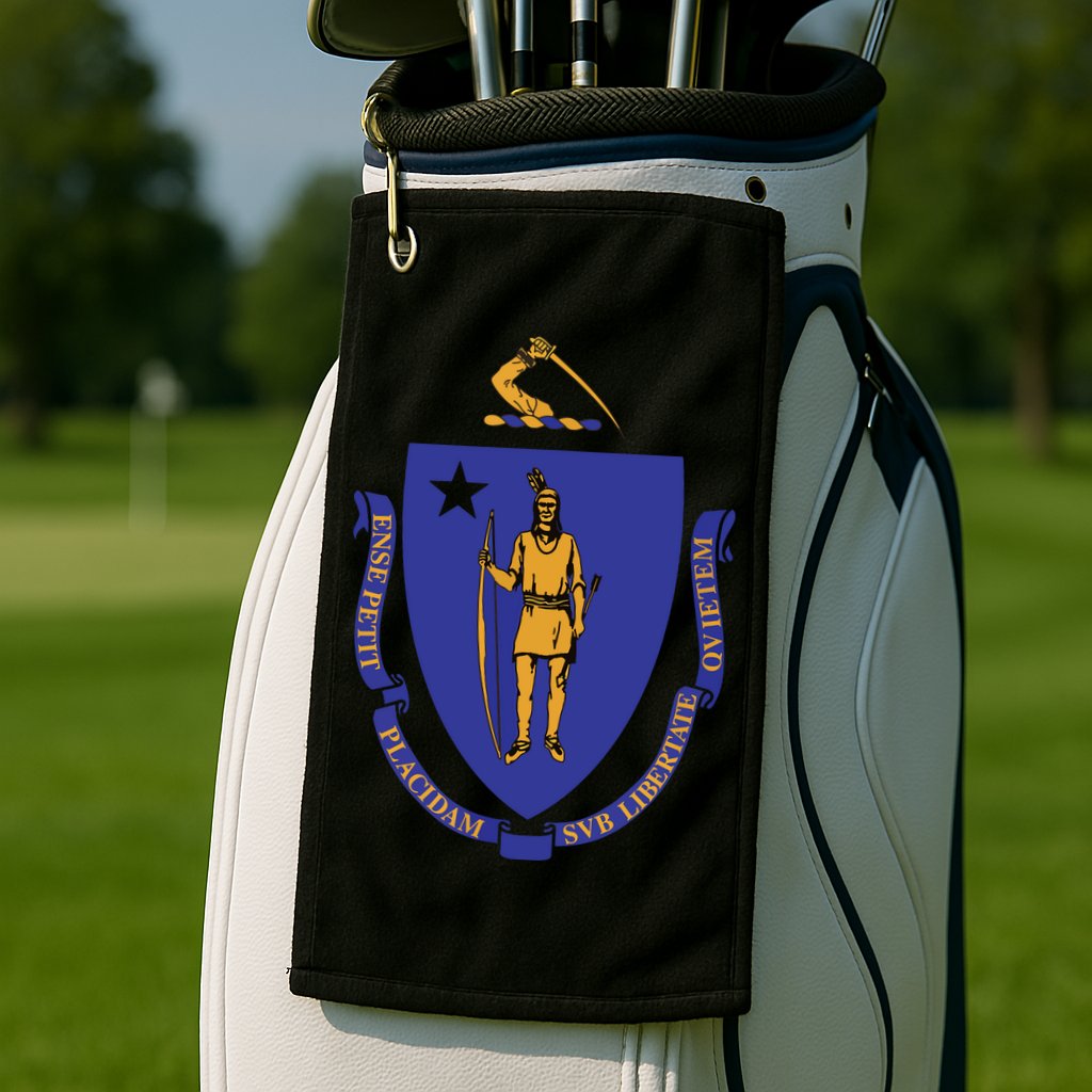Massachusetts State Flag Us State Flag Golf Towel