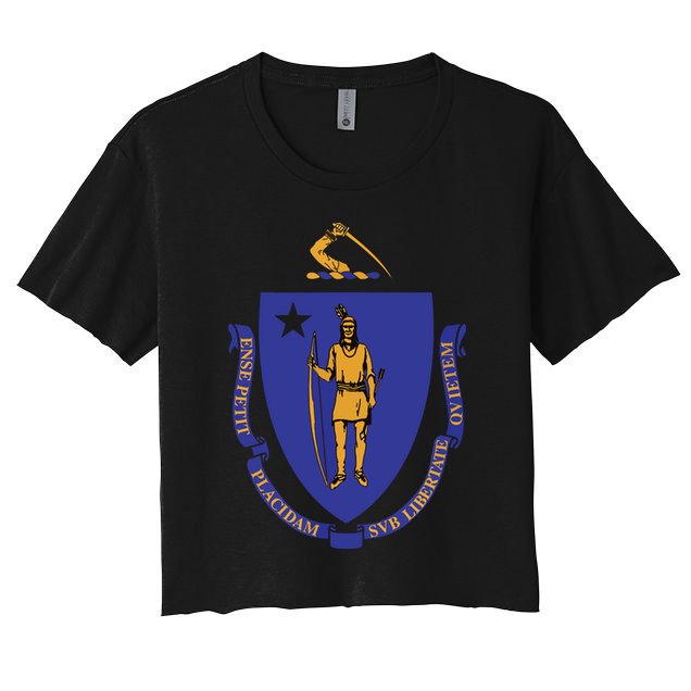 Massachusetts State Flag Us State Flag Crop Top