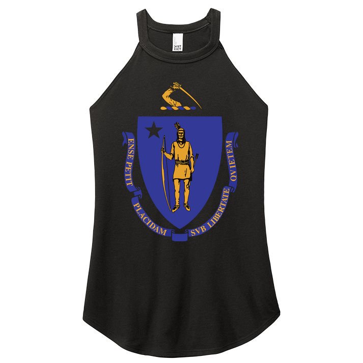 Massachusetts State Flag Us State Flag Women's Perfect Tri Rocker Tank