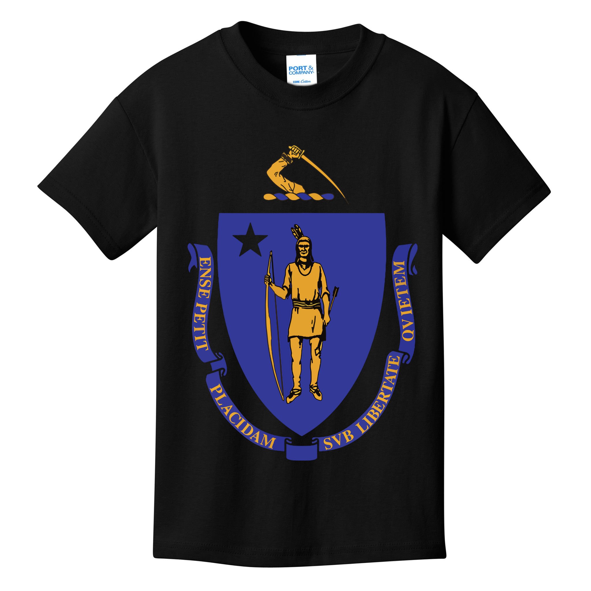 Massachusetts State Flag Us State Flag Kids T-Shirt