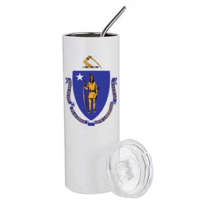 Massachusetts State Flag Us State Flag Stainless Steel Tumbler