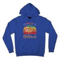 Merry Slothmas Funny Christmas Pajama Sloth Lovers Vintage Gift Tall Hoodie