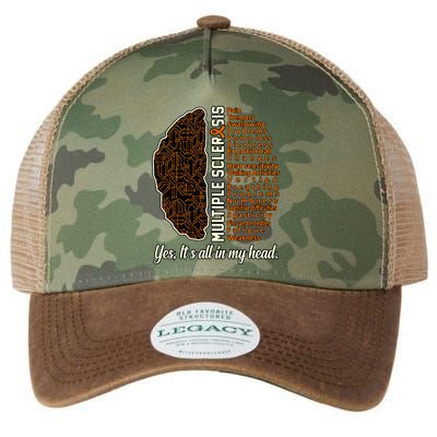 Multiple Sclerosis Facts Ms Awareness Support Graphic Legacy Tie Dye Trucker Hat