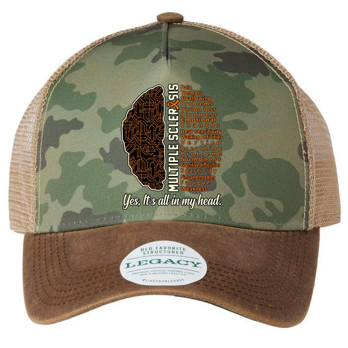 Multiple Sclerosis Facts Ms Awareness Support Graphic Legacy Tie Dye Trucker Hat