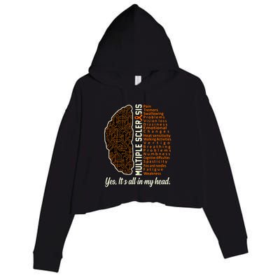 Multiple Sclerosis Facts Ms Awareness Support Graphic Crop Fleece Hoodie