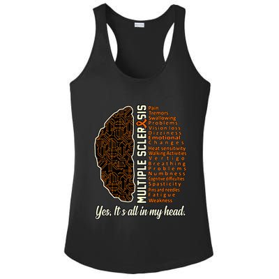 Multiple Sclerosis Facts Ms Awareness Support Graphic Ladies PosiCharge Competitor Racerback Tank