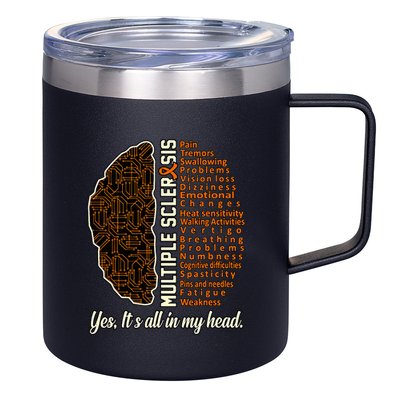 Multiple Sclerosis Facts Ms Awareness Support Graphic 12oz Stainless Steel Coffee Mug