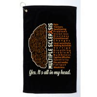 Multiple Sclerosis Facts Ms Awareness Support Graphic Golf Towel