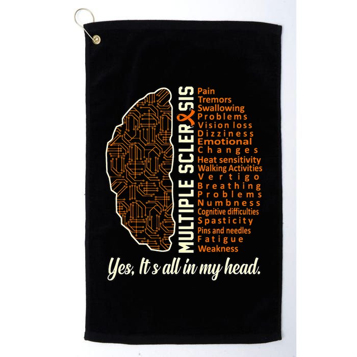 Multiple Sclerosis Facts Ms Awareness Support Graphic Golf Towel