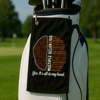 Multiple Sclerosis Facts Ms Awareness Support Graphic Golf Towel