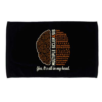 Multiple Sclerosis Facts Ms Awareness Support Graphic Microfiber Hand Towel