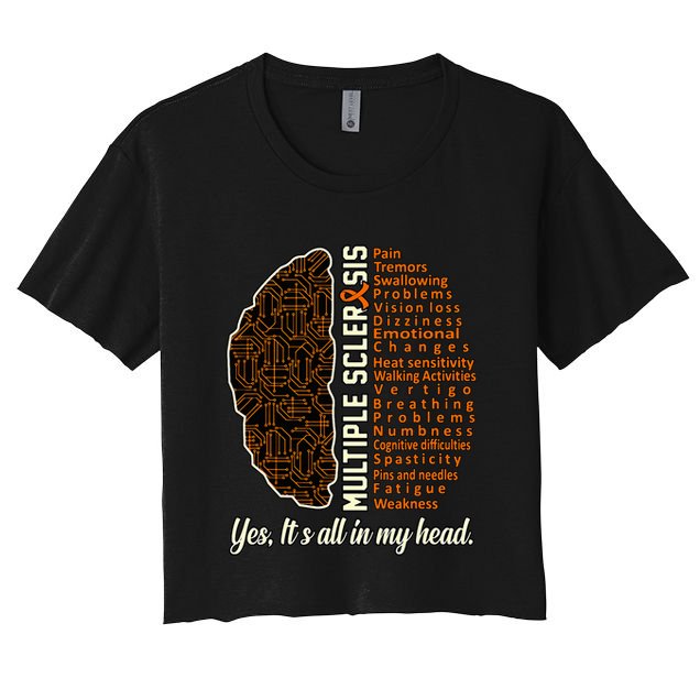 Multiple Sclerosis Facts Ms Awareness Support Graphic Crop Top