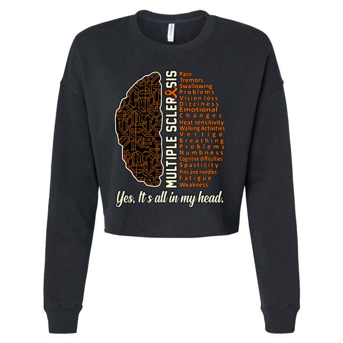 Multiple Sclerosis Facts Ms Awareness Support Graphic Cropped Pullover Crew