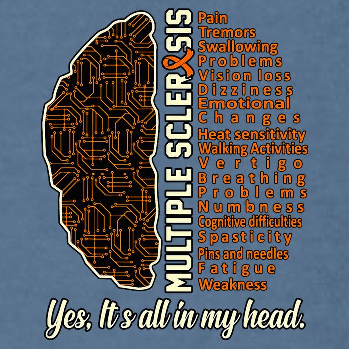Multiple Sclerosis Facts Ms Awareness Support Graphic Garment-Dyed Sweatshirt