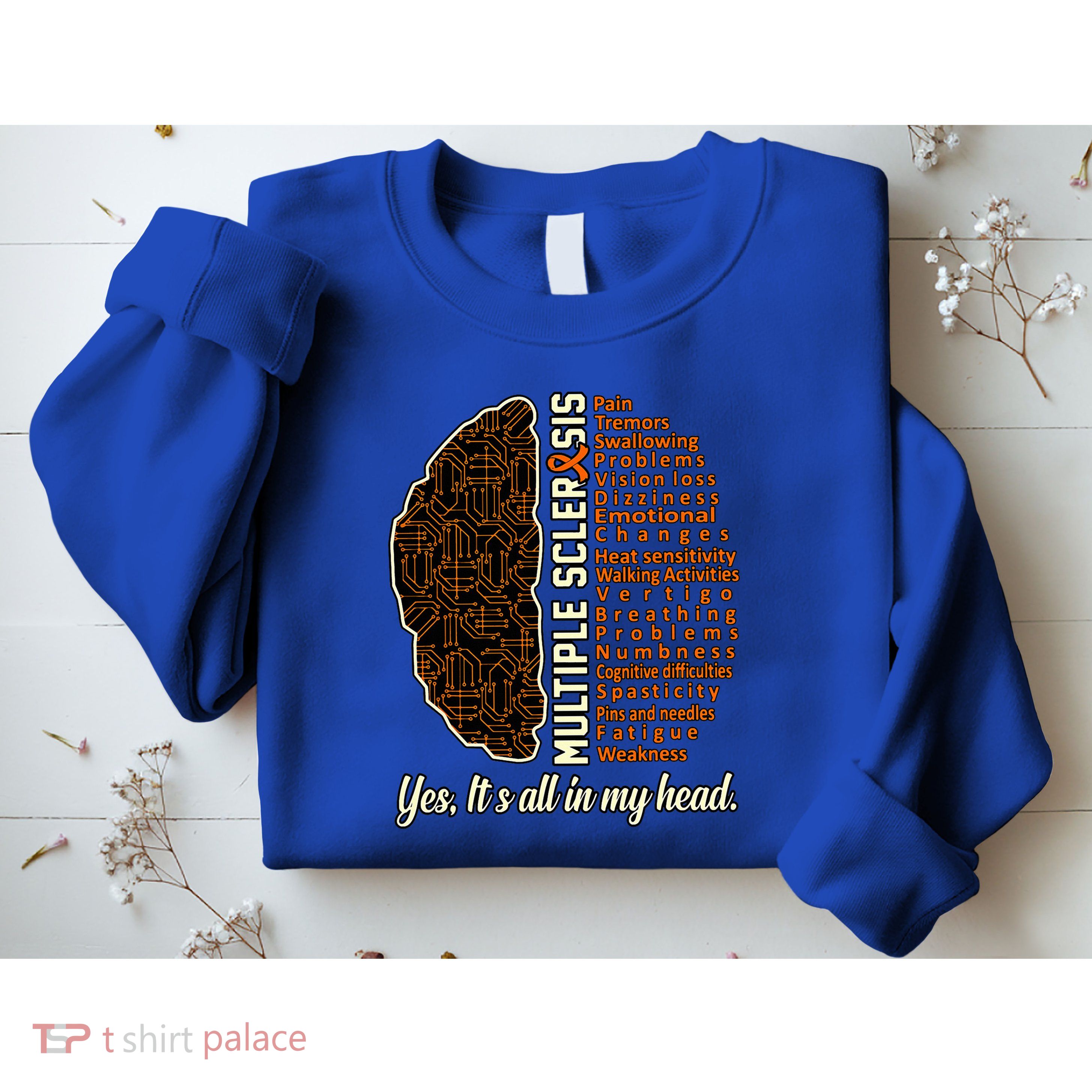 Multiple Sclerosis Facts Ms Awareness Support Graphic Sweatshirt