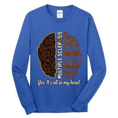 Multiple Sclerosis Facts Ms Awareness Support Graphic Tall Long Sleeve T-Shirt