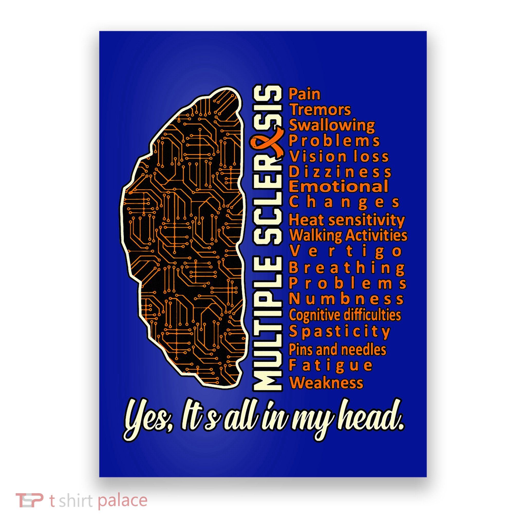 Multiple Sclerosis Facts Ms Awareness Support Graphic Poster