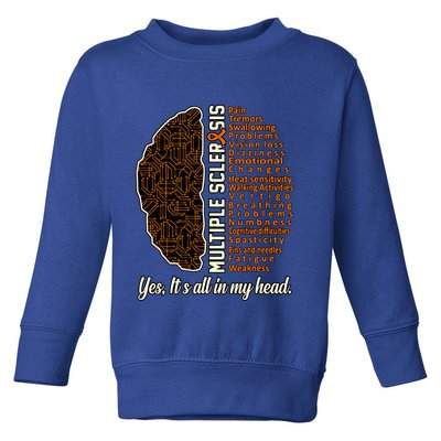 Multiple Sclerosis Facts Ms Awareness Support Graphic Toddler Sweatshirt