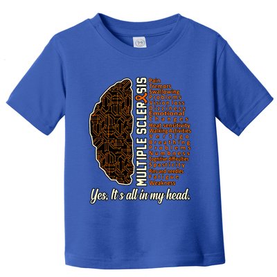 Multiple Sclerosis Facts Ms Awareness Support Graphic Toddler T-Shirt
