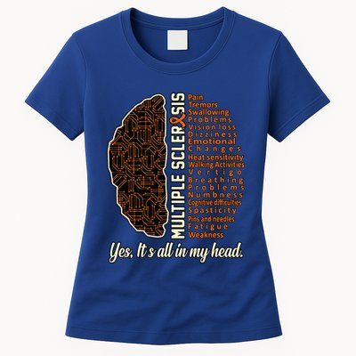 Multiple Sclerosis Facts Ms Awareness Support Graphic Womens T-Shirt