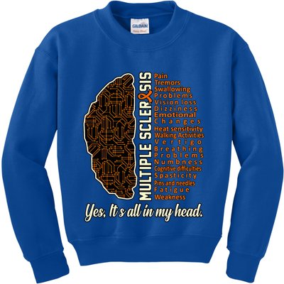 Multiple Sclerosis Facts Ms Awareness Support Graphic Kids Sweatshirt