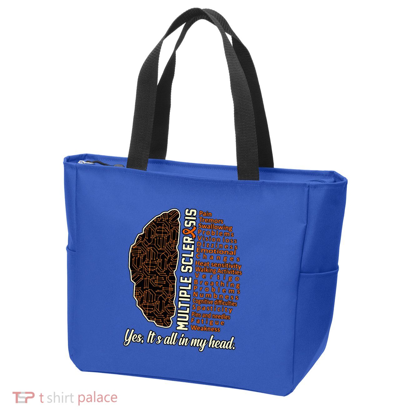 Multiple Sclerosis Facts Ms Awareness Support Graphic Zip Tote Bag