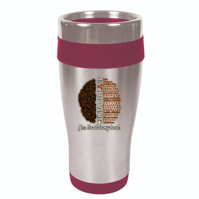 Multiple Sclerosis Facts Ms Awareness Support Graphic 16oz Travel Tumbler