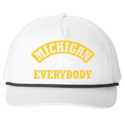 Michigan Sports Fan Pride Bold Statement Apparel Design Snapback Five-Panel Rope Hat