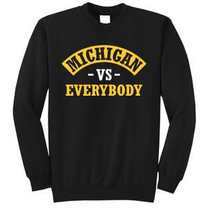 Michigan Sports Fan Pride Bold Statement Apparel Design Tall Sweatshirt