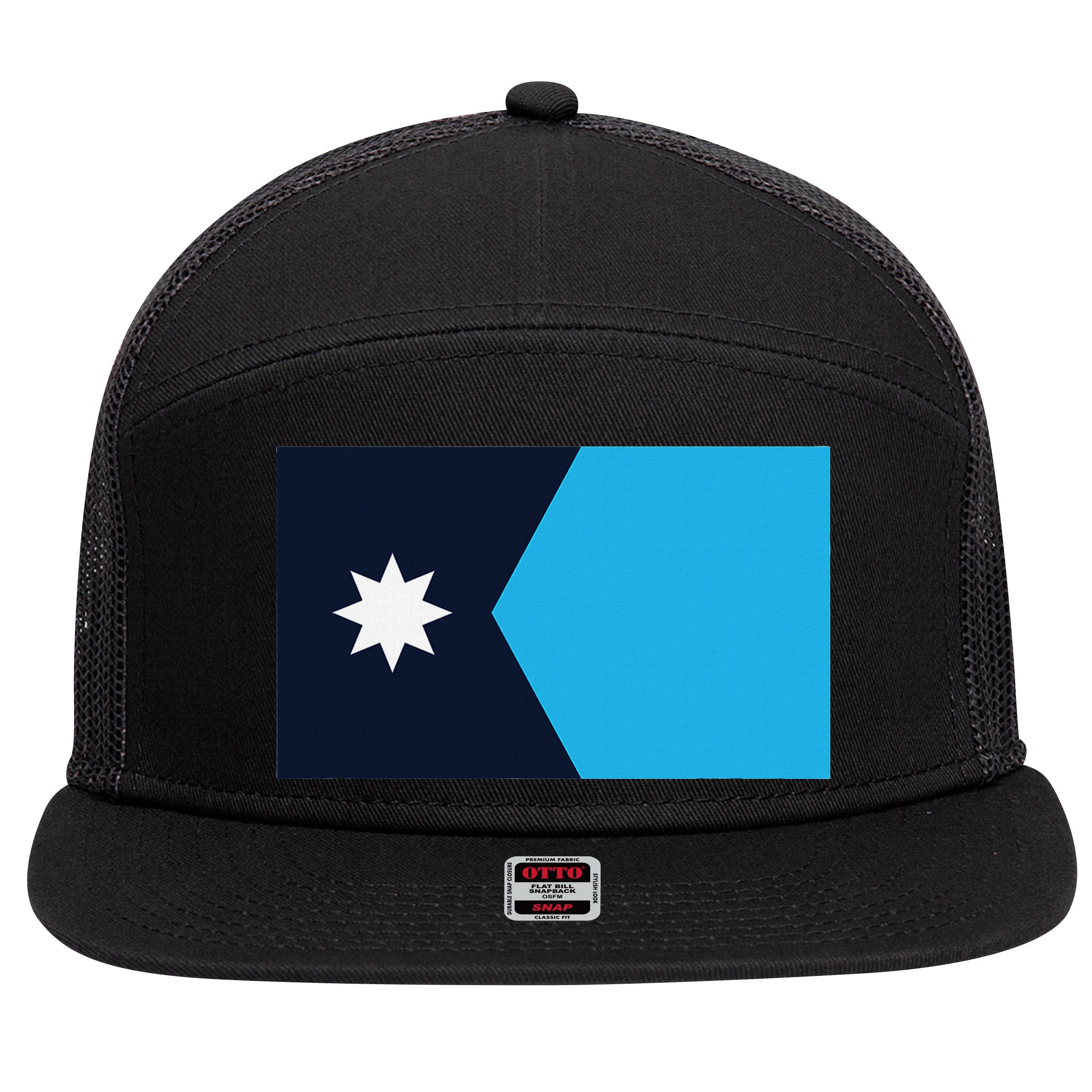 Minnesota State Flag 7 Panel Mesh Trucker Snapback Hat