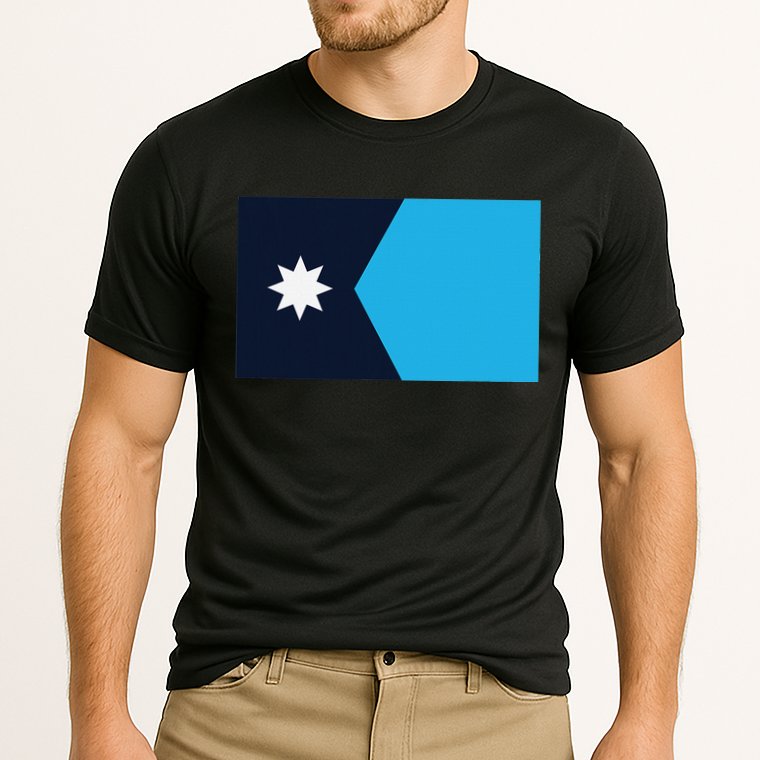 Minnesota State Flag Cooling Performance Crew T-Shirt