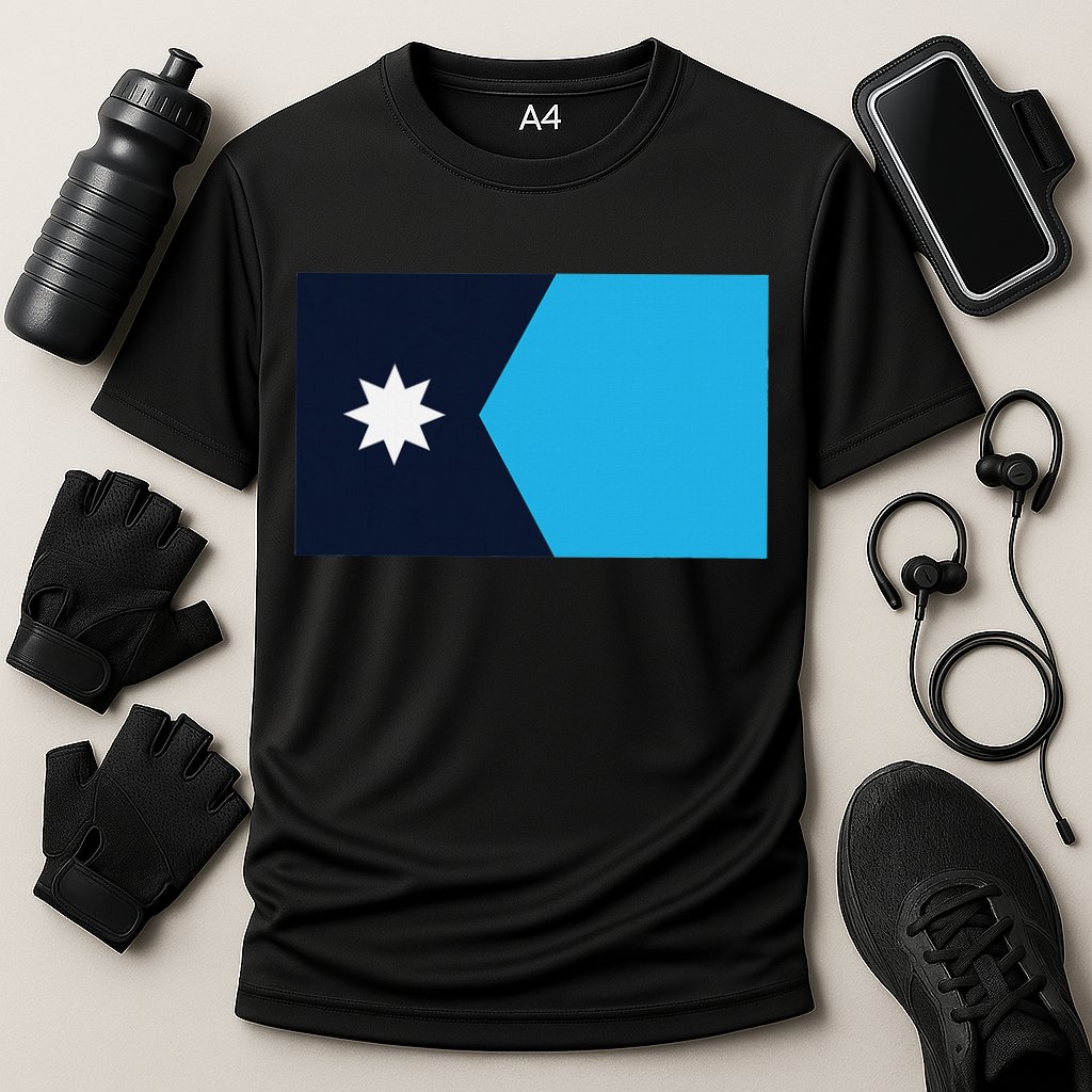 Minnesota State Flag Cooling Performance Crew T-Shirt