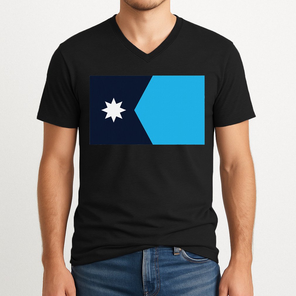 Minnesota State Flag V-Neck T-Shirt