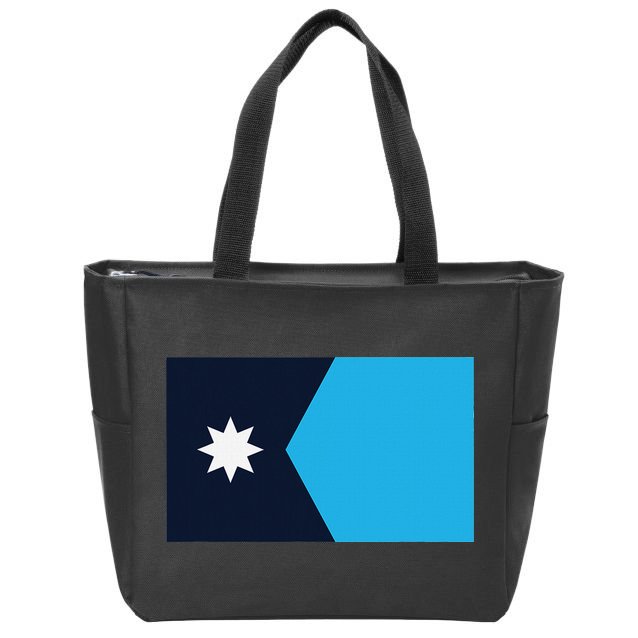 Minnesota State Flag Zip Tote Bag