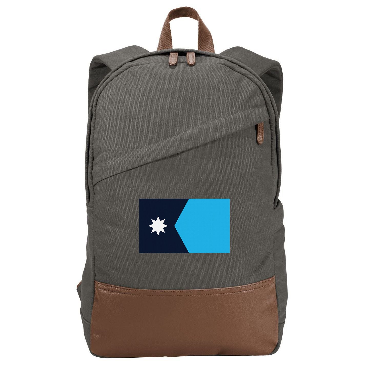 Minnesota State Flag Cotton Canvas Backpack