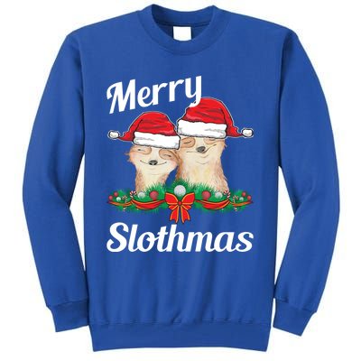 Merry Slothmas Funny Christmas Sloth Lover Pajama Family Funny Gift Tall Sweatshirt