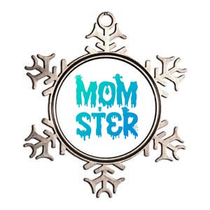 Mom Ster Funny Halloween Mom Spooky Mama Momster Gift Metallic Star Ornament