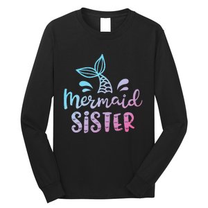 Mermaid Sister Funny Women Family Matching Birthday Long Sleeve Shirt