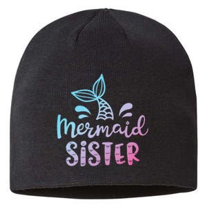 Mermaid Sister Funny Women Family Matching Birthday Sustainable Beanie