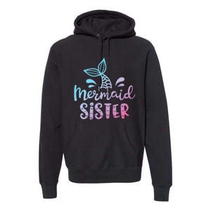 Mermaid Sister Funny Women Family Matching Birthday Premium Hoodie